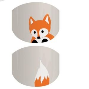 Adorable Fox Nail Wraps for Toes